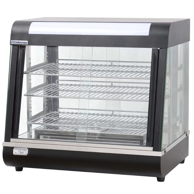 Commercial Kitchen Parts & Service - 業務用断熱ステンレス製ディスプレイキャビネット、全面ガラス扉付き電気式食品保温庫（ベーカリー、ホテル、レストラン用品）