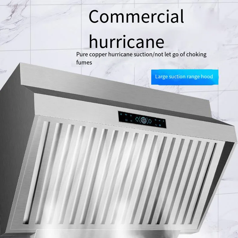 Commercial Kitchen Exhaust Hood - -OEM 1.8 メートルステンレス鋼排気フード業務用キッチンレンジフードホテルダブルモーター大吸引レンジフードタッチセンス