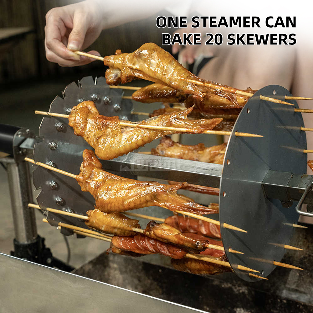 Hot Dog Roller Grill - 電動回転式バーベキューグリル、自己変形折りたたみ式 Elektrikli Izgara