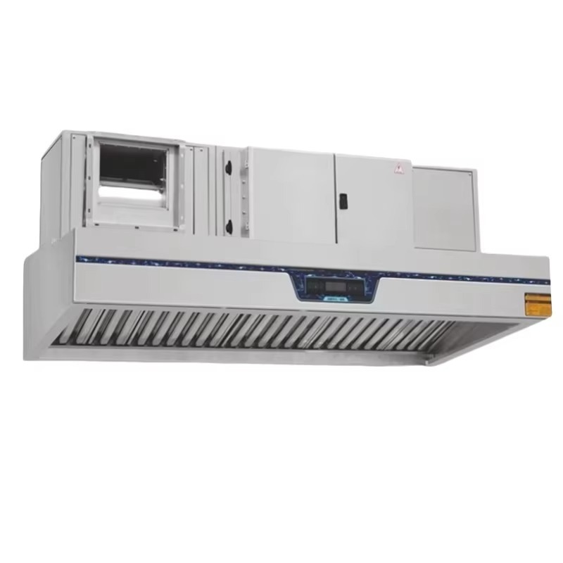 Commercial Kitchen Exhaust Hood - 業務用厨房ステンレス製レンジフード 電気式排気装置 新鮮空気 ホテル厨房アイランド用排気フード