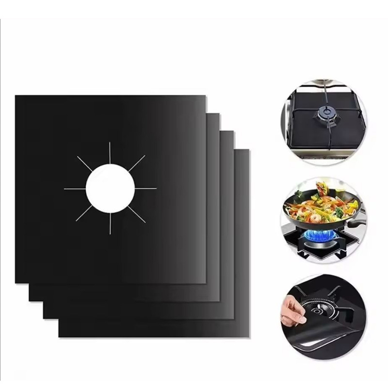Commercial Kitchen Vent Hood - 2/4/8 個ガスストーブプロテクター調理器蓋ライナークリーニングパッドキッチン調理器具アクセサリーピース再利用可能なボイラーフードプロテクト