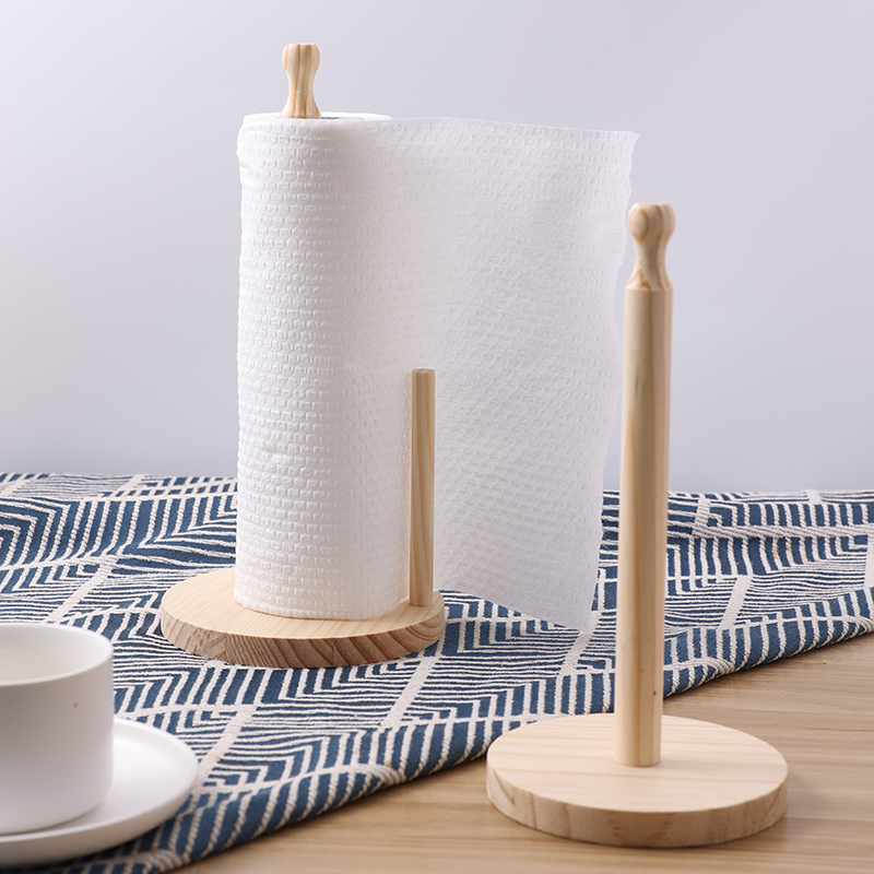 Commercial Kitchen Towels - 1個の木製ペーパータオルホルダー - キッチン＆レストランロールディスペンサー