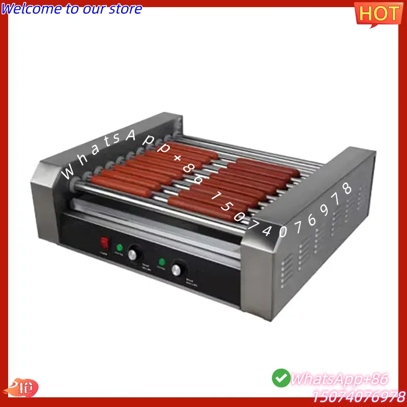 Hot Dog Roller Grill - 2026年11月発売 ローラー式業務用電気ソーセージホットドッグローラーグリル自動ホットドッグマシン