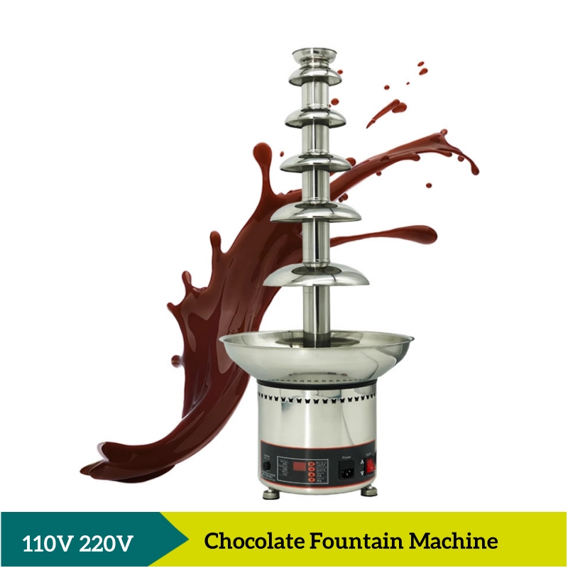 Chocolate Fountain Commercial - 5層/6層業務用チョコレートファウンテンマシン電気式110V 220Vチョコレートウォーターフォールマシン