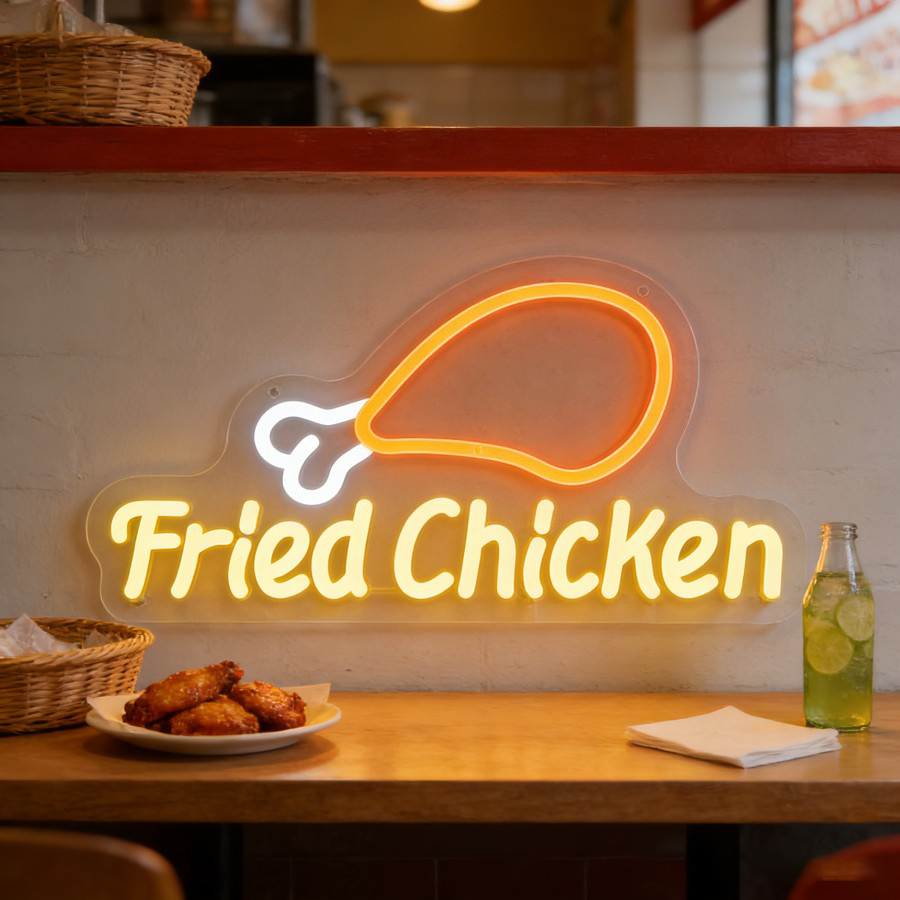 フライドチキンLEDネオンサイン レストランの壁 キッチン装 - Commercial Kitchen Lighting のレビューと価格
