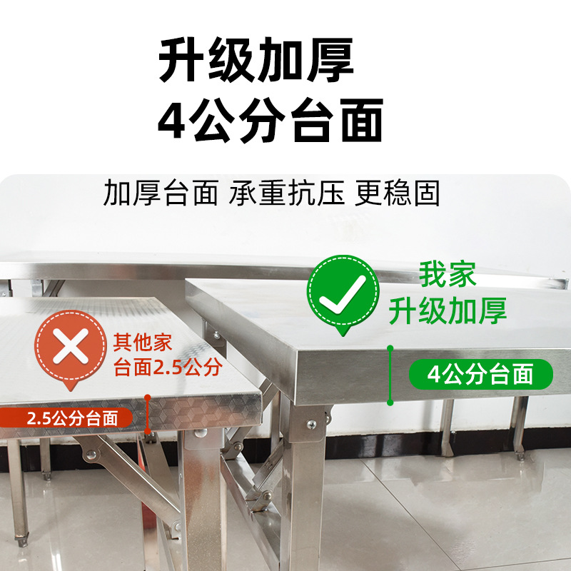 ステンレス製折りたたみテーブル 屋外夜市 商業用 長方形 バ - Commercial Kitchen Rental のレビューと価格