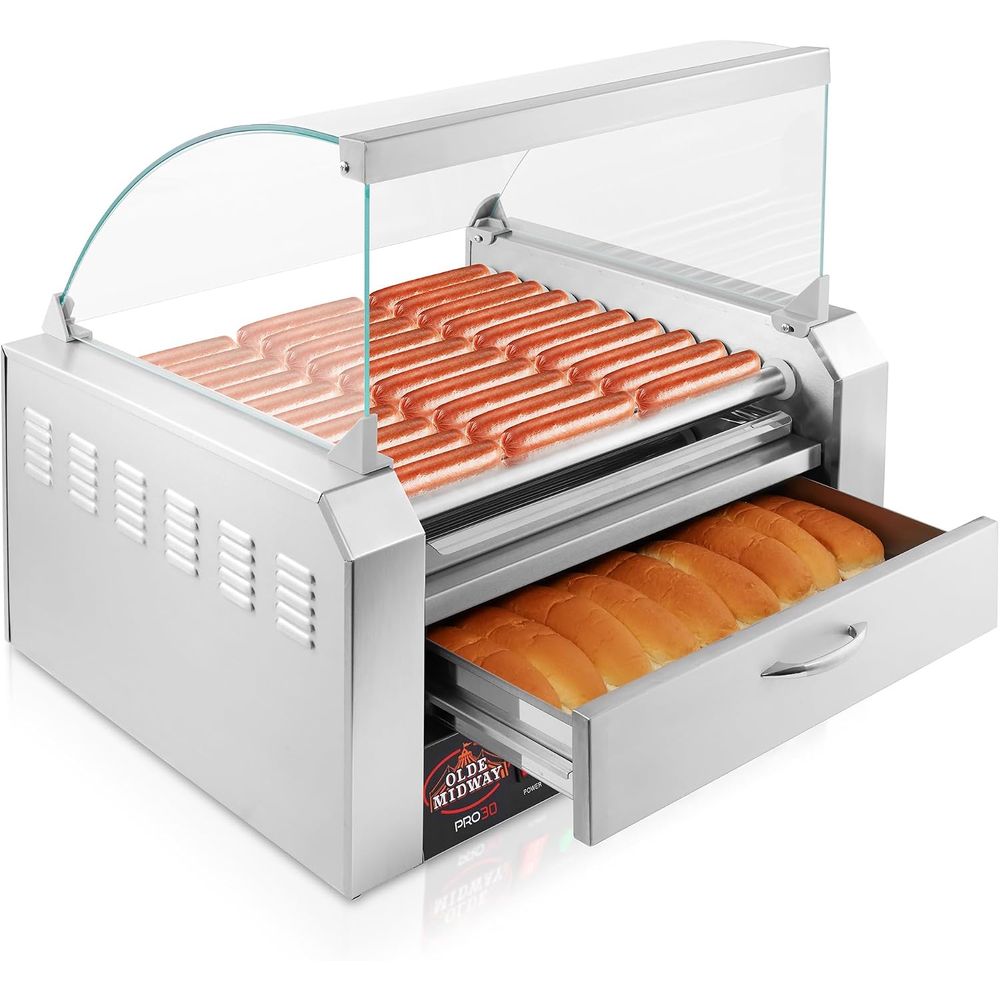 オールドウェイ電気式30ホットドッグ11ローラーグリル調理器 - Hot Dog Roller Grill のレビューと価格