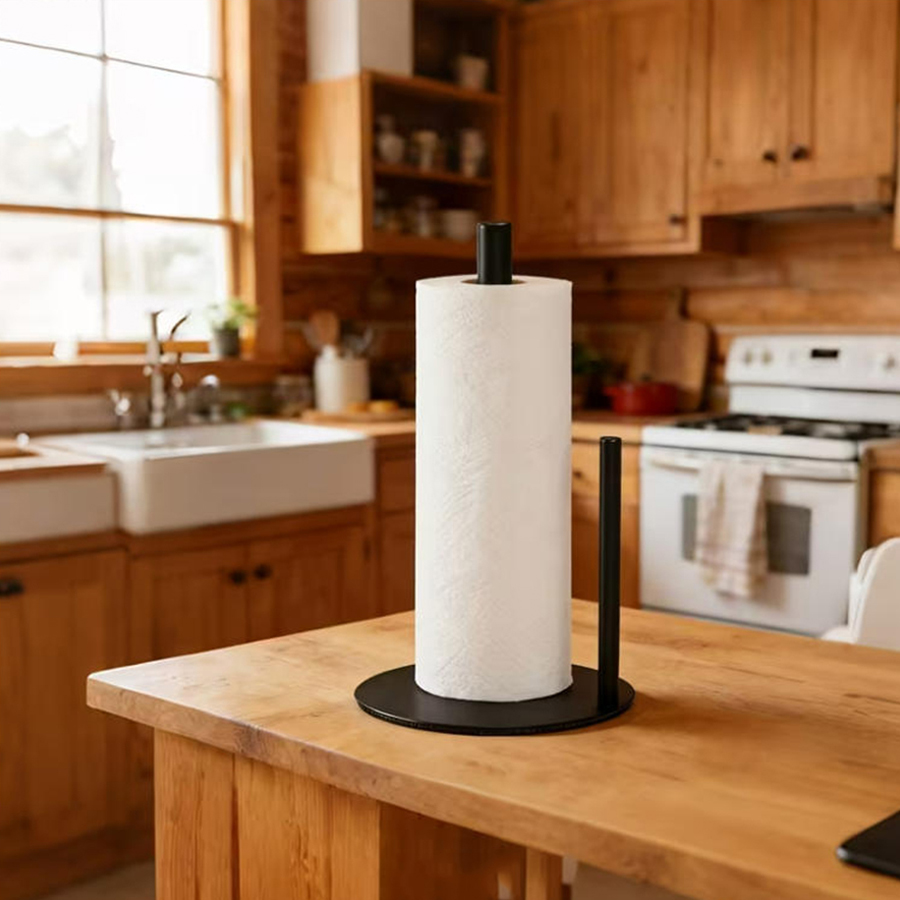 ステンレス製キッチンロールホルダー、重みのあるベース付き - - Commercial Kitchen Towels のレビューと価格