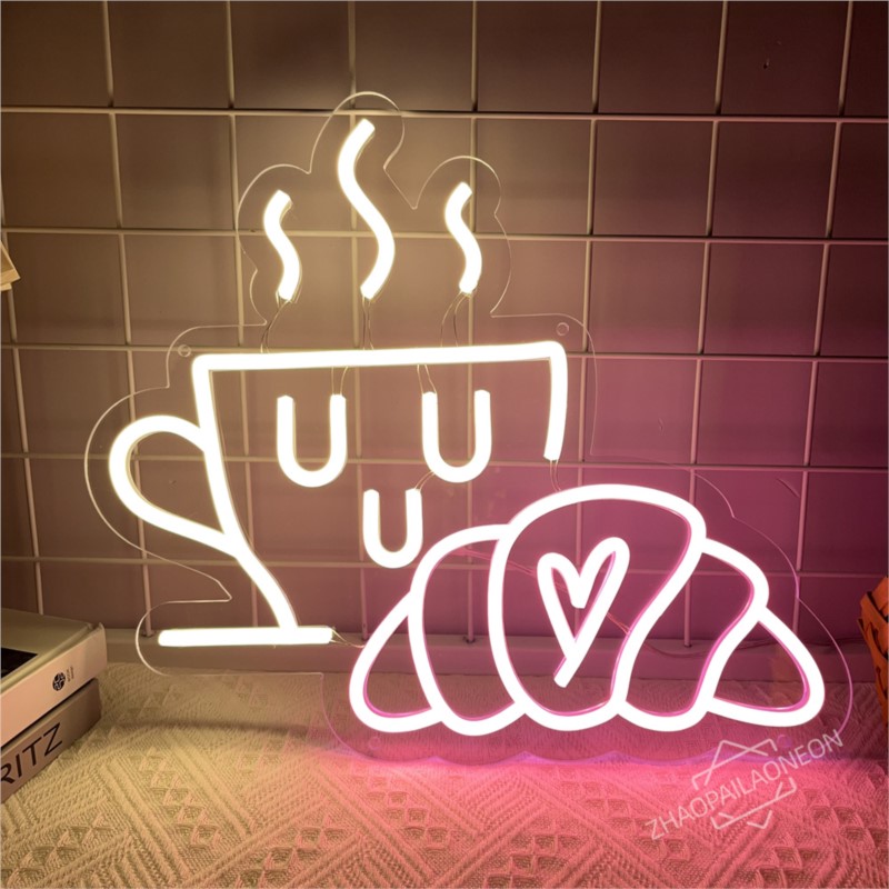 ネオンライトサイン,コーヒーパンの看板,レストラン,朝食店, - Commercial Kitchen Lighting のレビューと価格