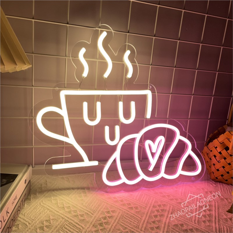 ネオンライトサイン,コーヒーパンの看板,レストラン,朝食店, - Commercial Kitchen Lighting のレビューと価格