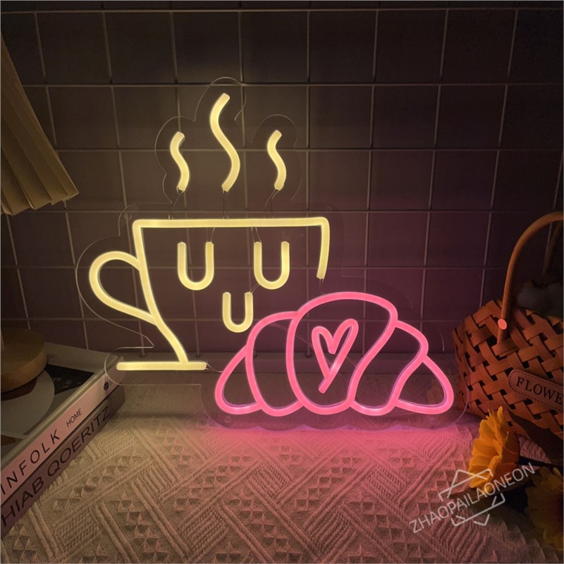ネオンライトサイン,コーヒーパンの看板,レストラン,朝食店, - Commercial Kitchen Lighting のレビューと価格