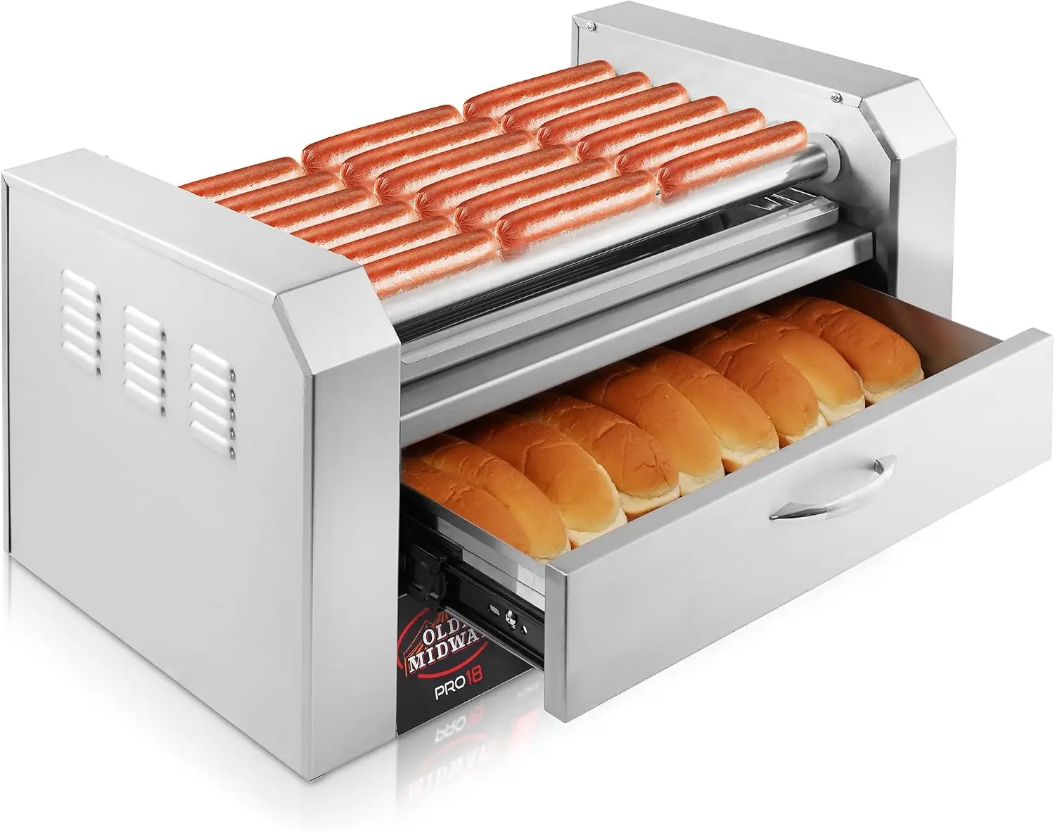 ベストセラーエレクトリック 18 ホットドッグ 7 ローラー - Hot Dog Roller Grill のレビューと価格