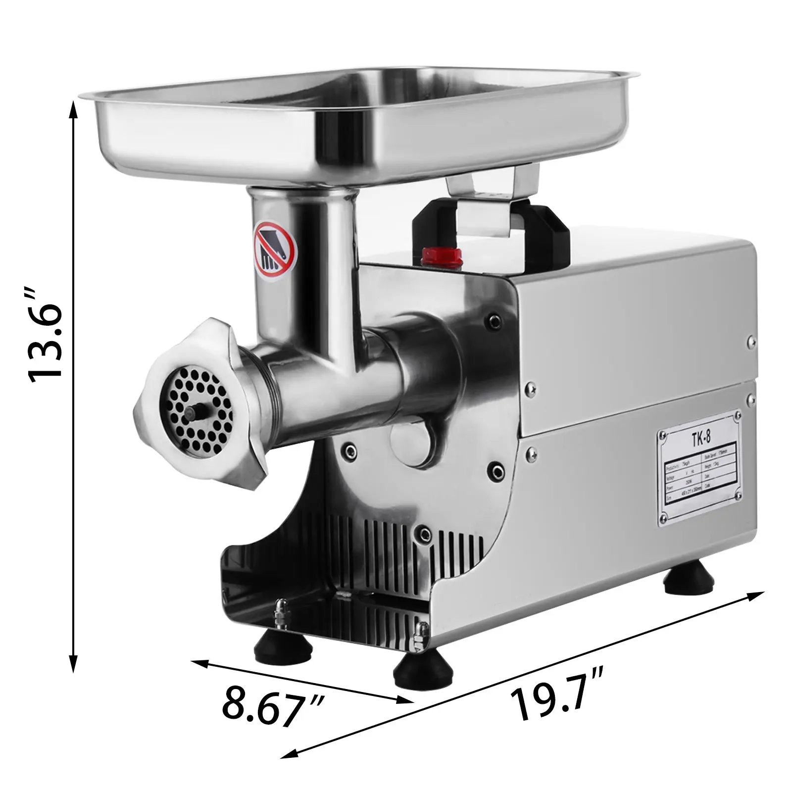 業務用ステンレス製電動ミートグラインダー 75kg/h - Meat Grinder Electric のレビューと価格