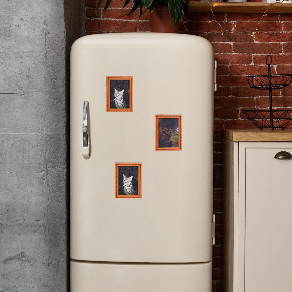 風変わりな喫煙猫木製フレームマグネット、3Dソフト冷蔵庫磁気 - Commercial Kitchen Fridge のレビューと価格