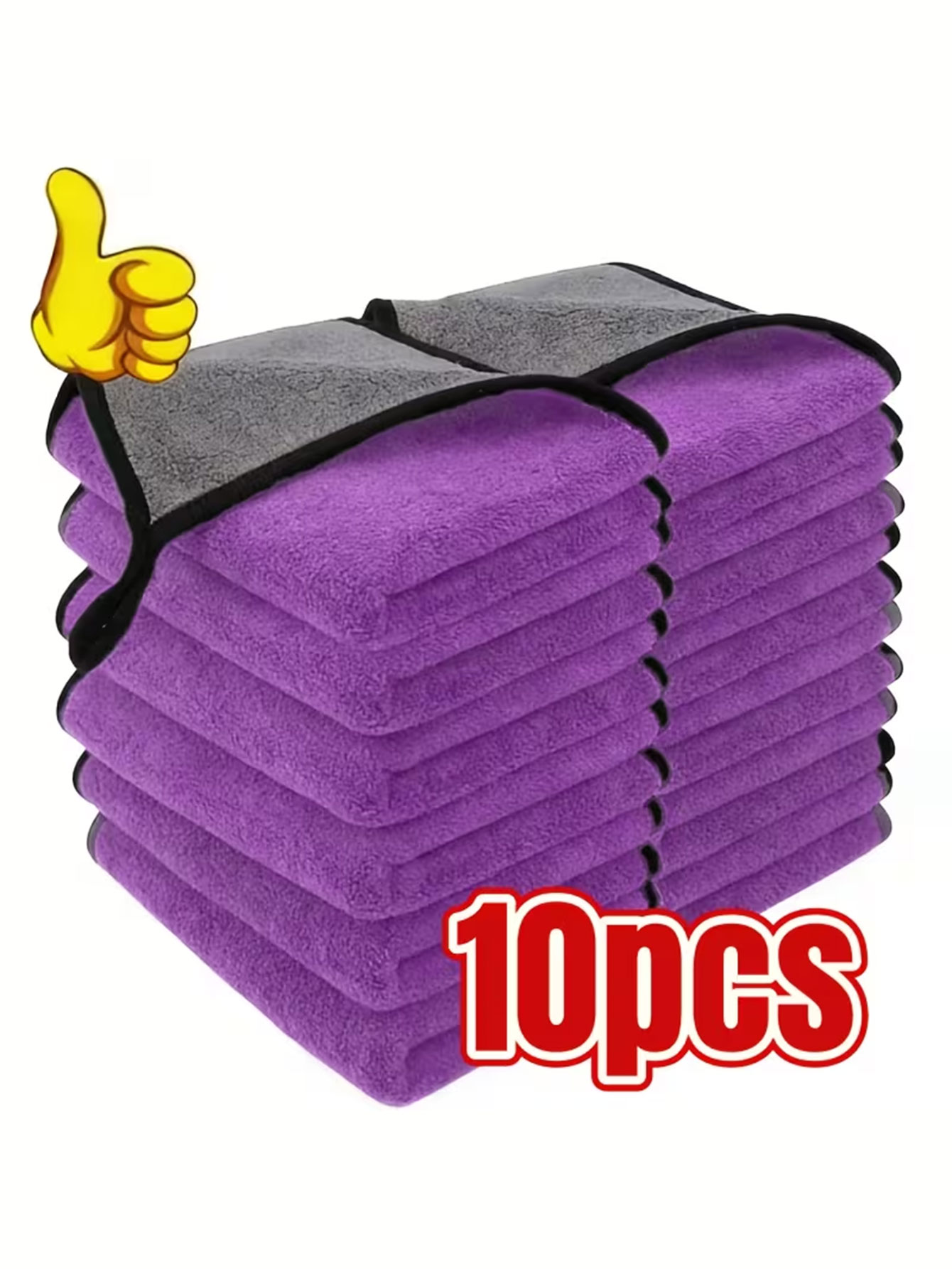 10枚入り両面コーラルベルベットマイクロファイバークリーニン - Commercial Kitchen Towels のレビューと価格