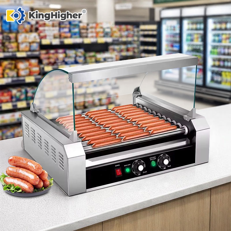 新型業務用ホットドッグ11ローラー電気ソーセージグリル自動回 - Hot Dog Roller Grill のレビューと価格