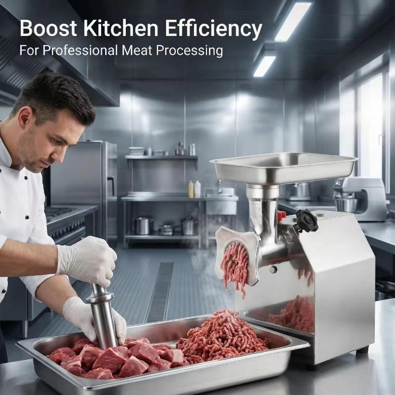 新型自動卓上業務用電動ミートグラインダー-ステンレス鋼200 - Meat Grinder Electric のレビューと価格