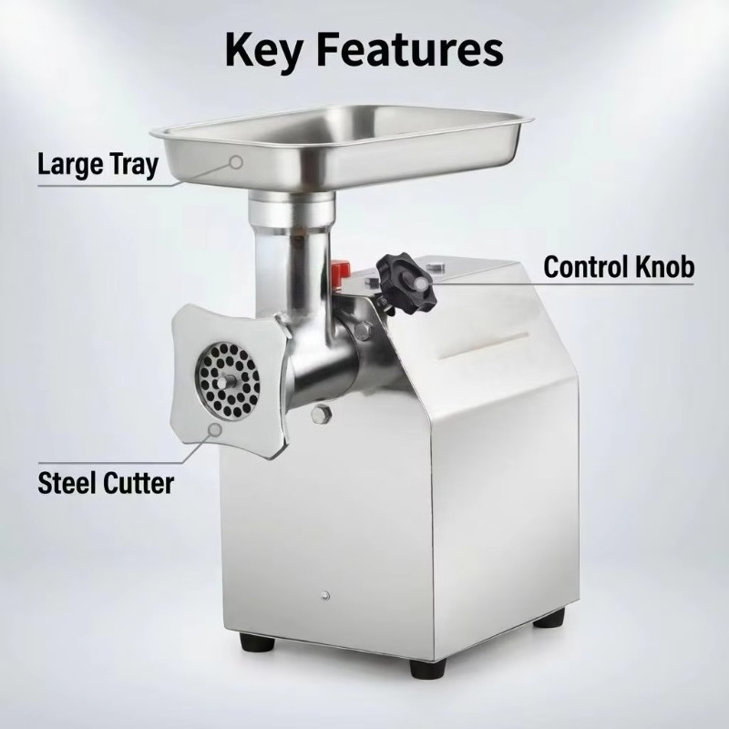 新型自動卓上業務用電動ミートグラインダー-ステンレス鋼200 - Meat Grinder Electric のレビューと価格