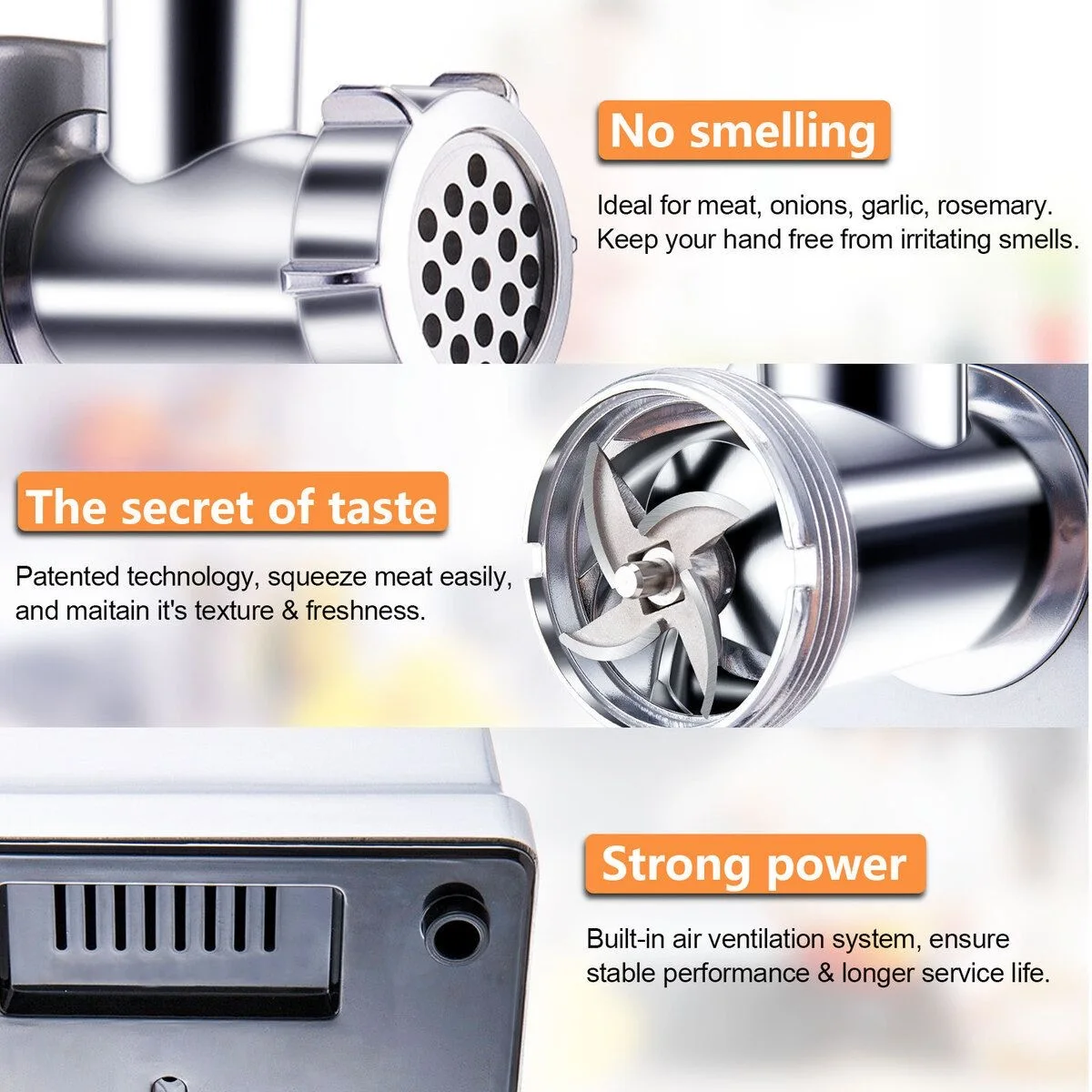 1000W ステンレス製電動ミートグラインダー 多機能家庭用 - Meat Grinder Electric のレビューと価格