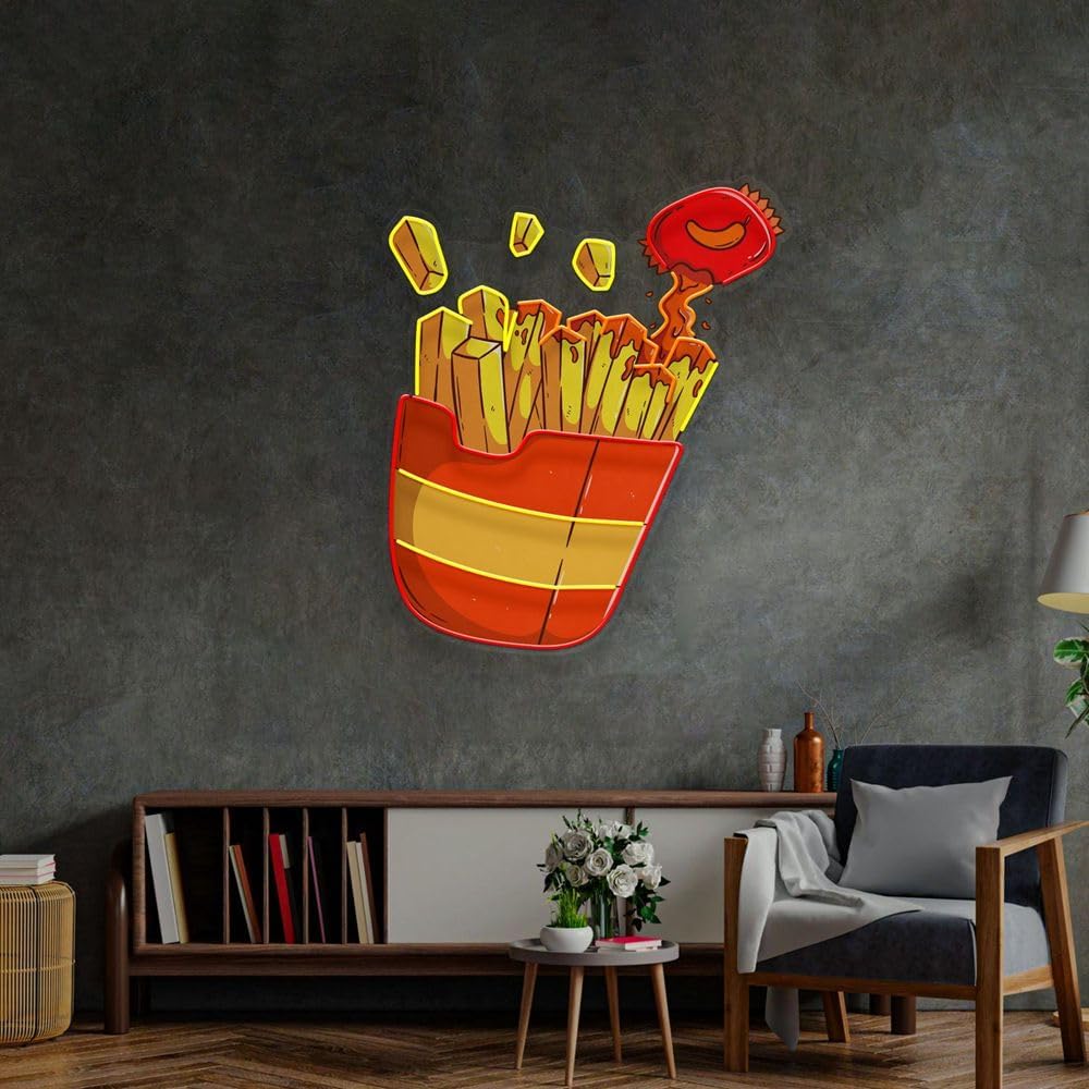 壁の装飾用にカスタマイズされたフライドポテトのサイン,LED - Commercial Kitchen Lighting のレビューと価格