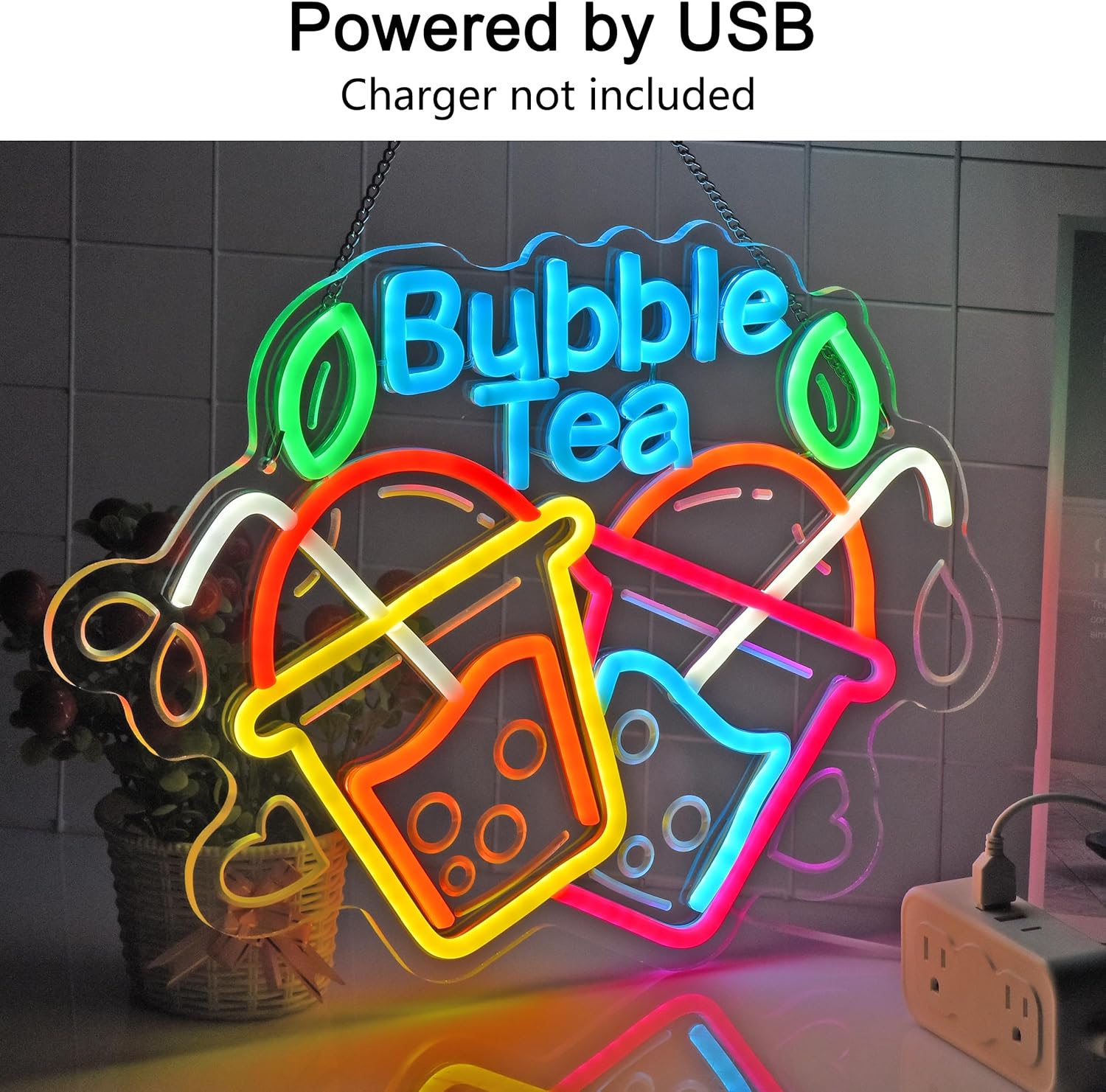 バブルティーネオンサインUSB LEDライト、レストラン、バ - Commercial Kitchen Lighting のレビューと価格