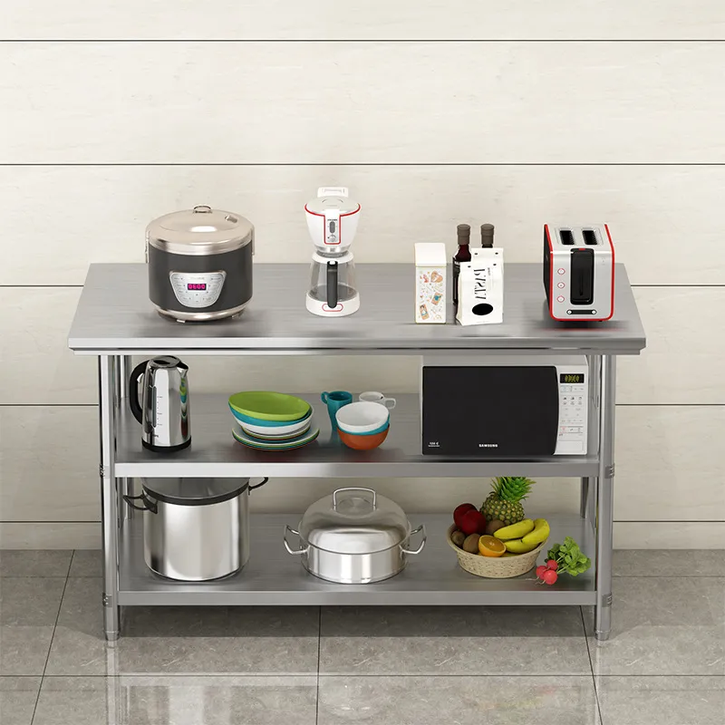 ステンレス製ワークベンチ キッチン作業台 二層・三層フラット - Commercial Kitchen Parts & Service のレビューと価格