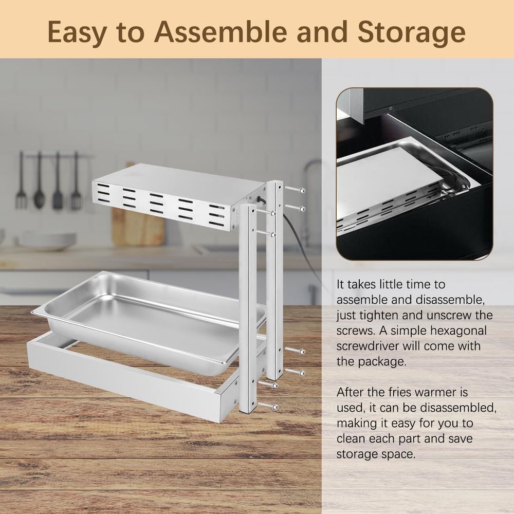 フライドポテトウォーマー、業務用加熱ランプ、チップス用耐熱食 - Commercial Kitchen Lighting のレビューと価格