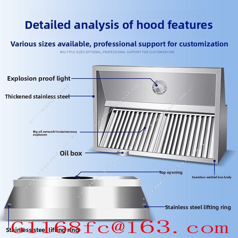 業務用厨房、土製コンロ、大風量カバー用ステンレス製排気フード - Commercial Kitchen Exhaust Hood のレビューと価格