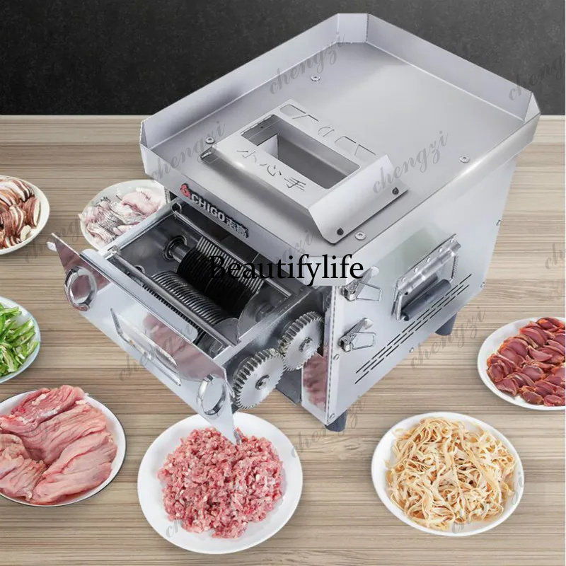 商業/家庭用電気ミートスライサー自動スライサー多機能ステンレ - Meat Grinder Electric のレビューと価格